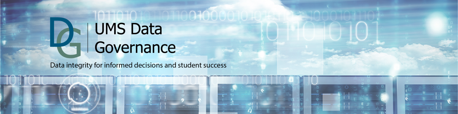 UMS Data Governance logo and tag line: Data integrity for informed decisions and student success