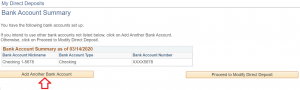 Add Direct Deposit Account