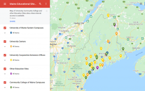 Map of ME Internet Sites