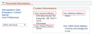 MaineStreet Personal Information