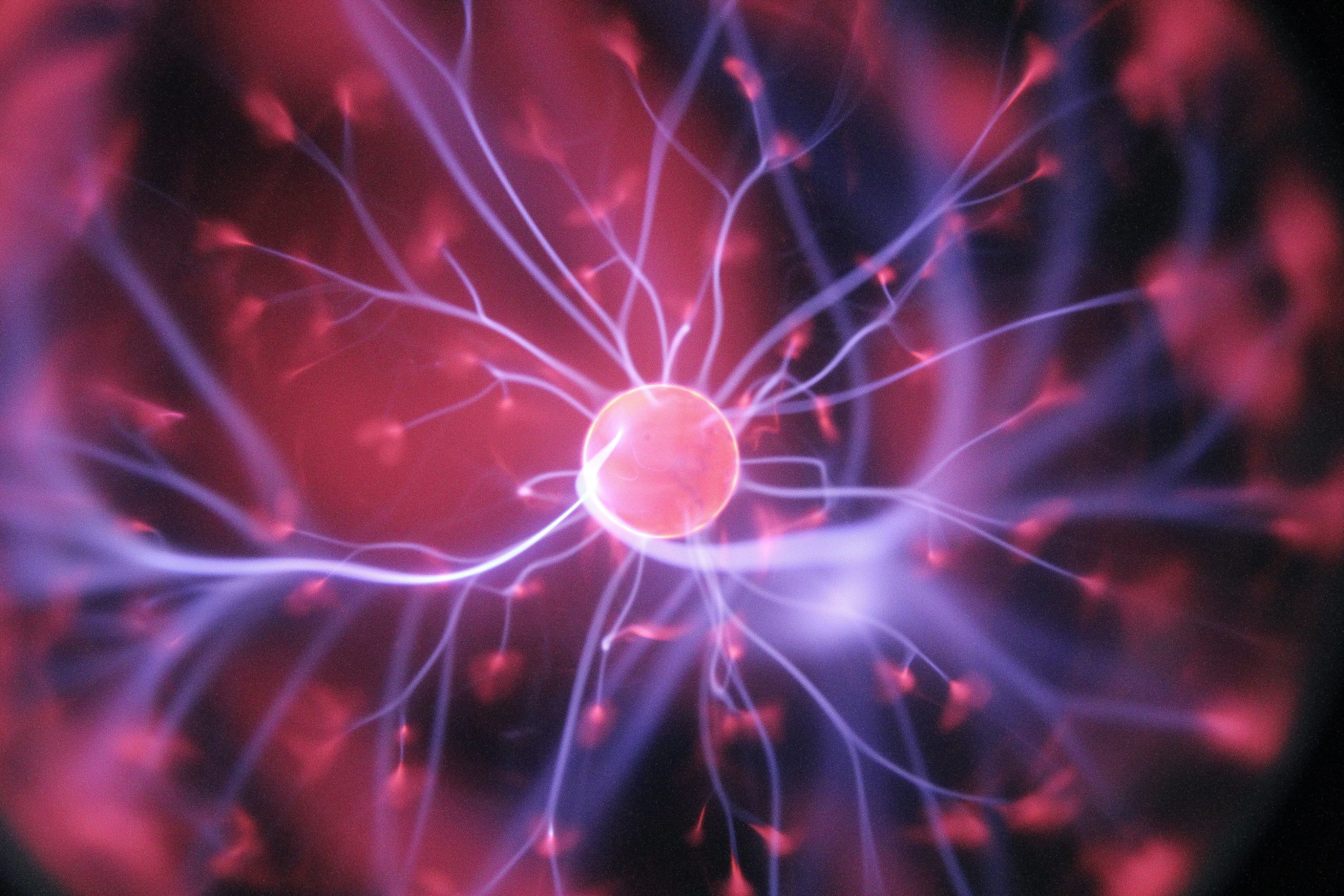 digital illustration of neuron firing