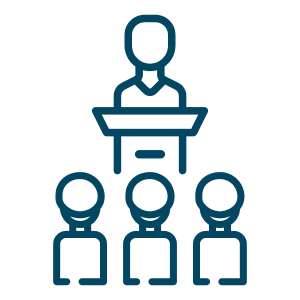 Line Drawing of Public Speaking