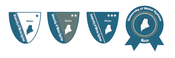 Maine Badge Micro-Credential Pathway Image - Level 1, 2, 3, and Macro Badges