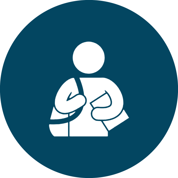 Student with backpack Icon