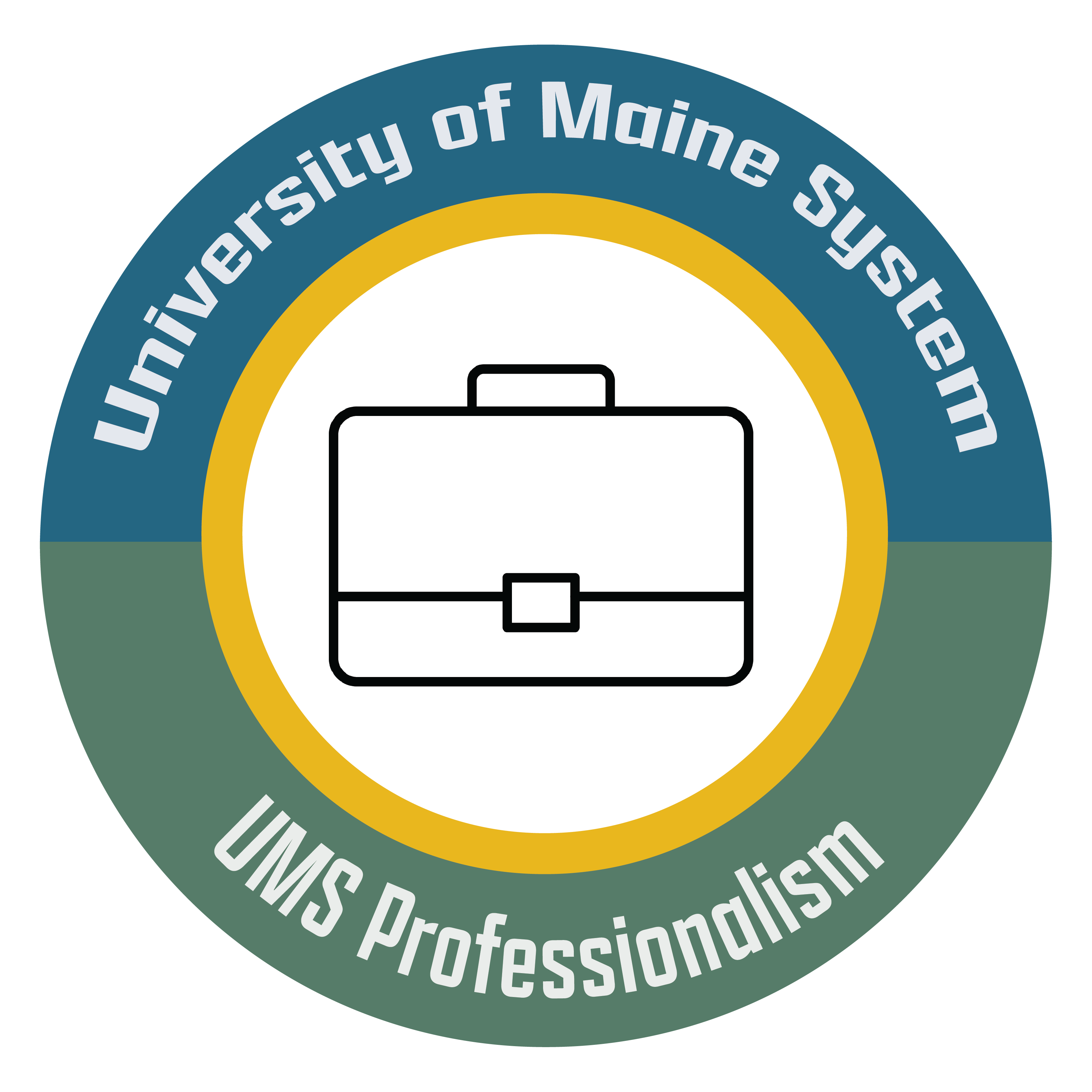 UMS Professionalism badge image with briefcase icon