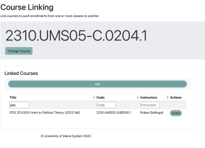 A screenshot depicting a correctly linked course.