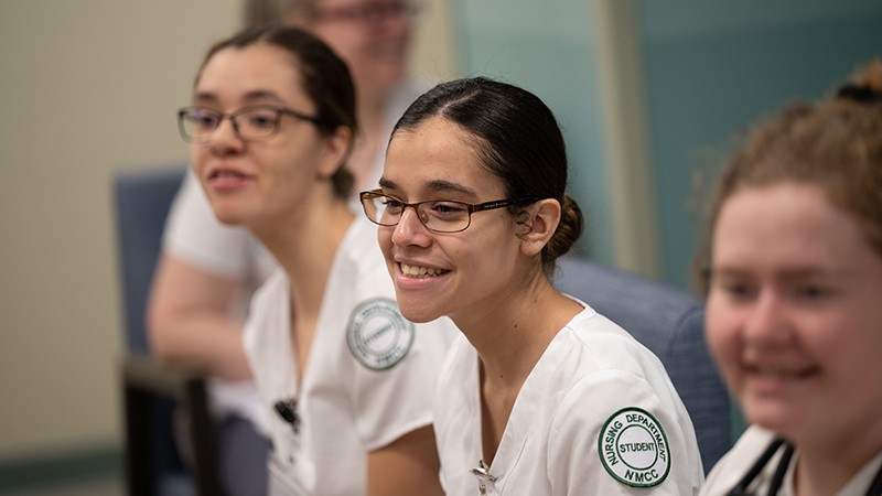 Three nursing students