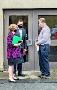 Malloy, Ferrini-Mundy and Dick Young discuss COVID-19 testing at UMaine