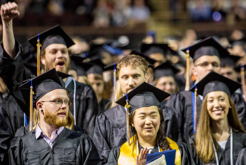 group of jubilant graduates 