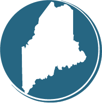 UMS Logo - State of Maine inside a blue circle